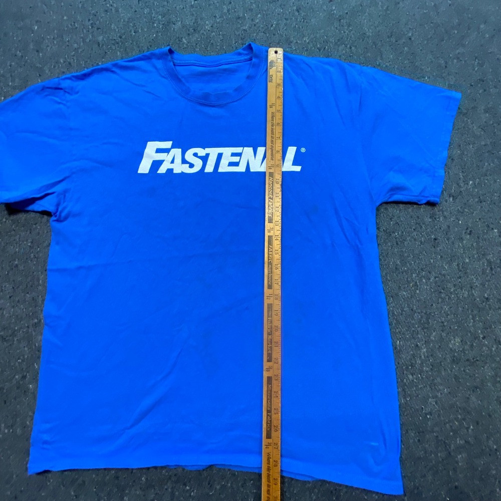Fastenal Logo TShirt Sz XL Mens Blue Workwear Skater Streetwear Graphic Tee - Picture 5 of 7